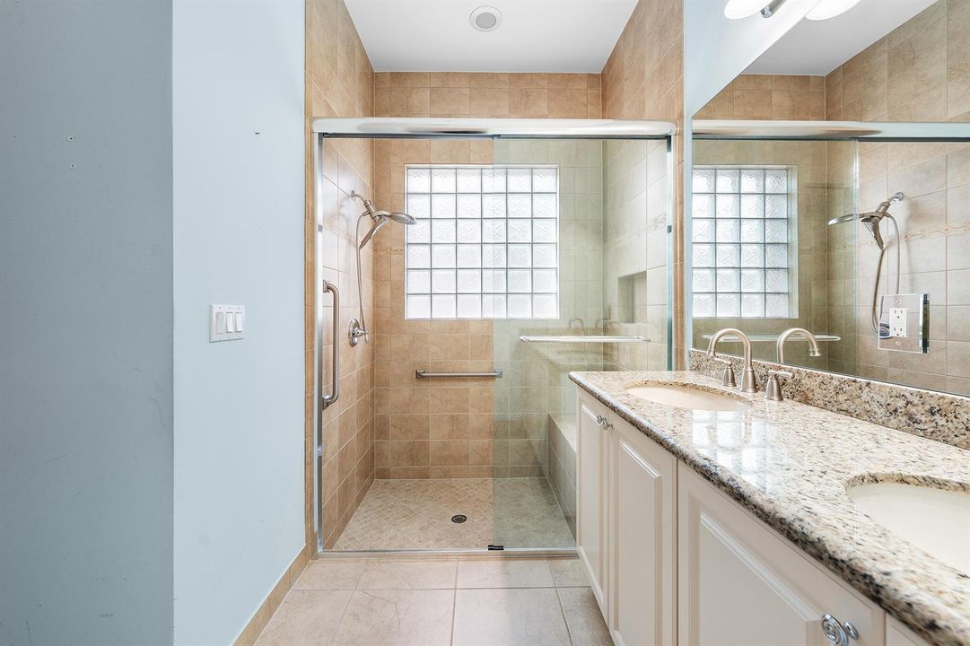 Large Shower With Frameless Enclosure