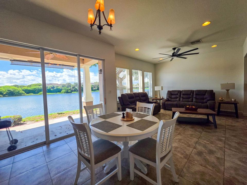 Dining and living area