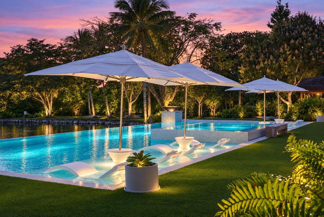 Luxury Estate Pool at Twilight