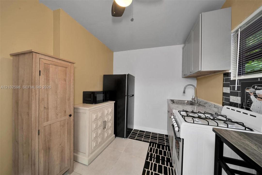 Refrigerator and microwave included