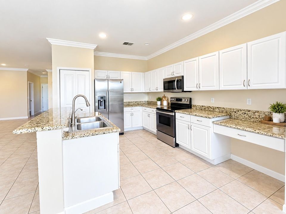 Kitchen with granite countertop