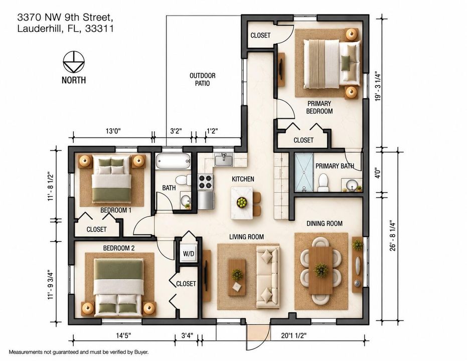 3370 floor plan furniture
