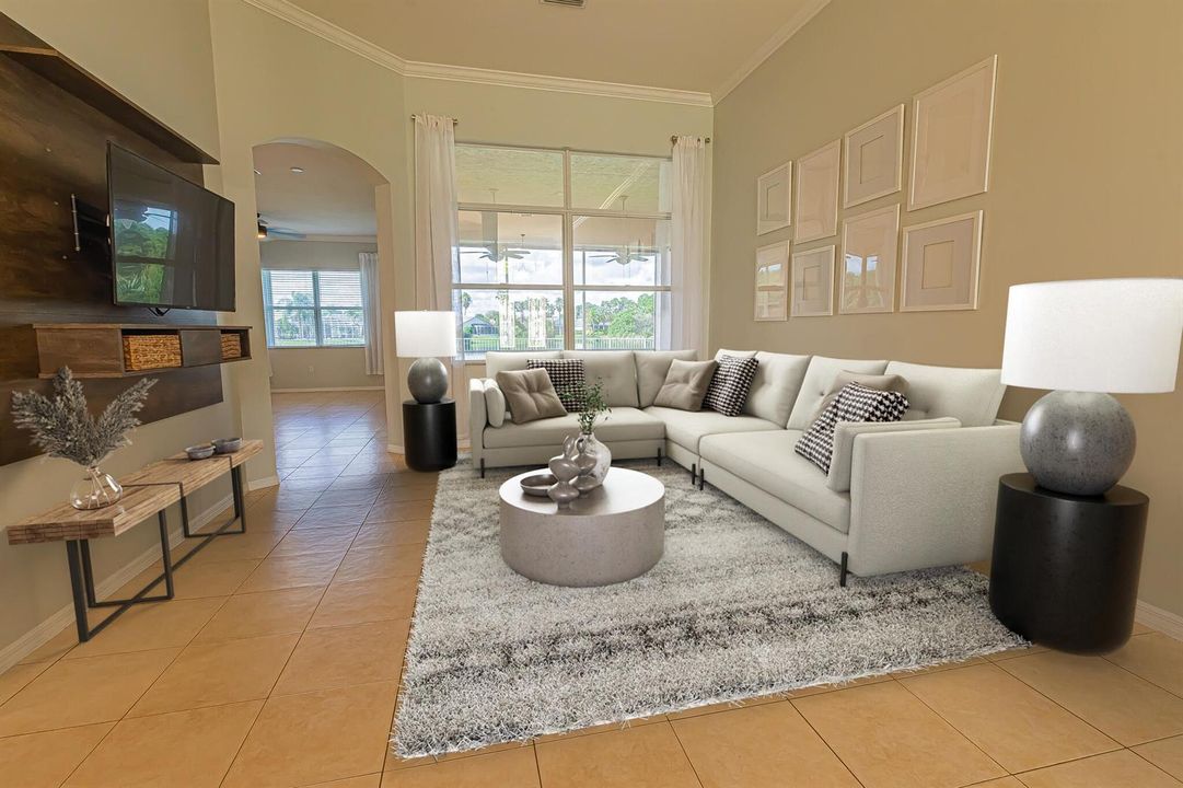virtually staged - living