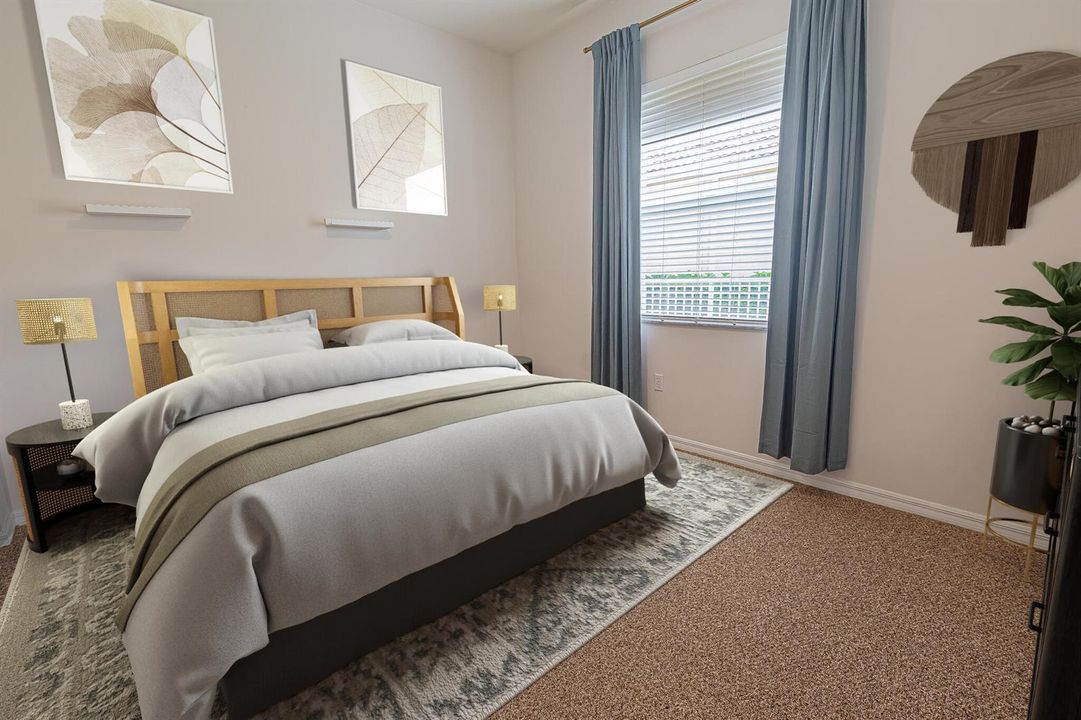 virtually staged - bedroom
