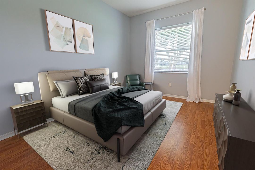 virtually staged - bedroom