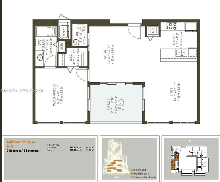 For Rent: $3,200 (1 beds, 1 baths, 802 Square Feet)