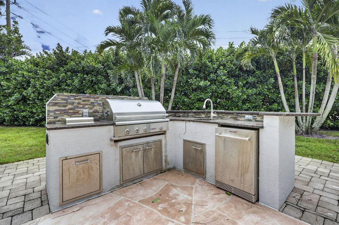 Grill backyard