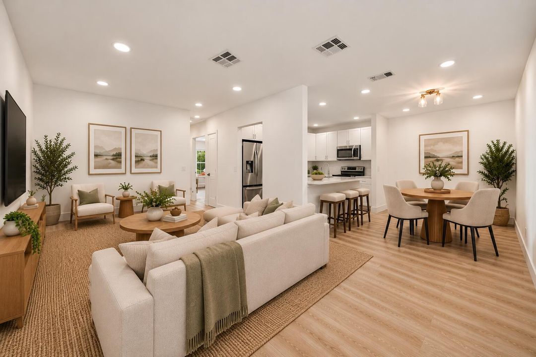 Airy Neutral Open-Concept Living Space