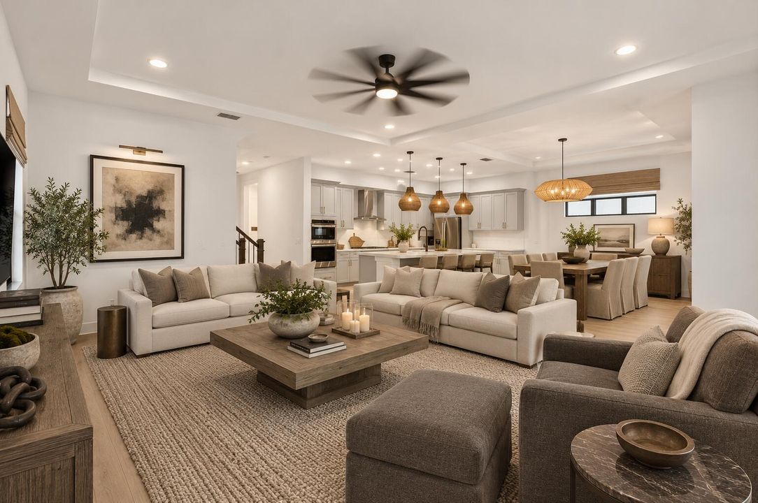 Modern Neutral Open-Plan Living Space