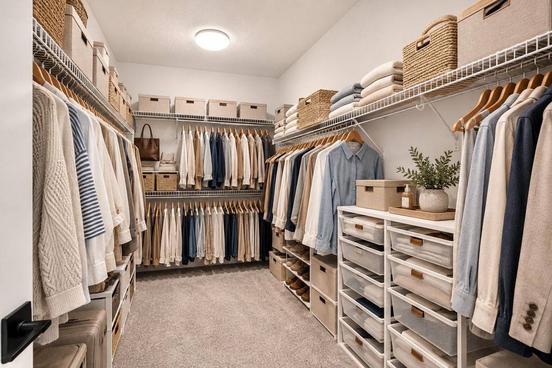 Luxurious Neutral Walk-In Closet