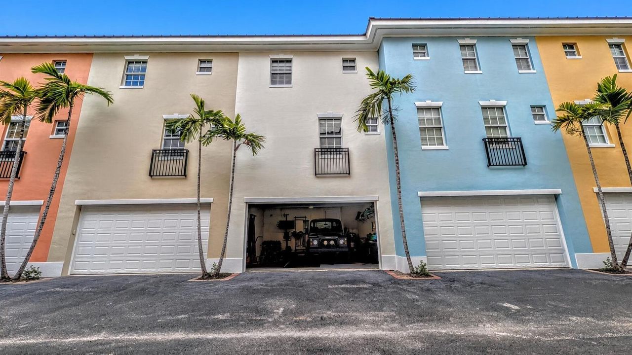 Rear Garage door open