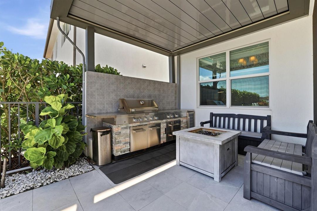 Outdoor BBQ area