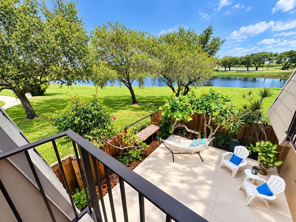 Patio and waterview from Guest BR