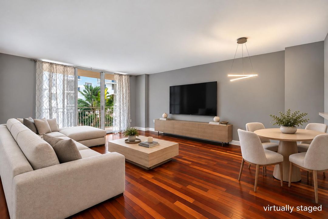 Virtually Staged Modern Living Room