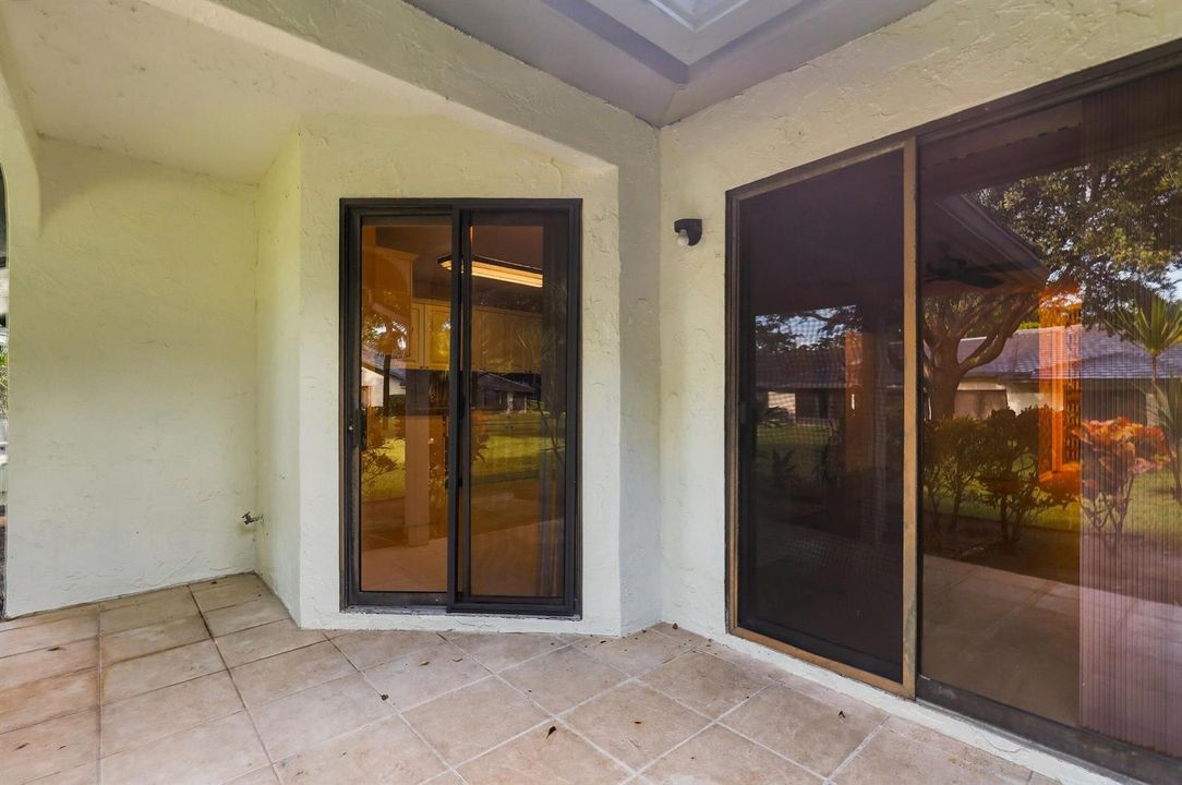 Patio off of kitchen and primary