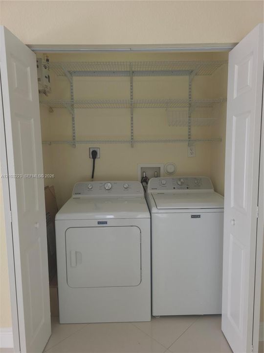 Inside Unit - 2026 Washer and Dryer and Door