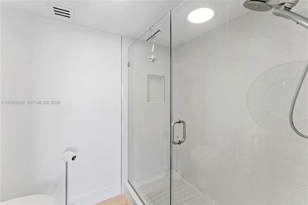 Updated with seamless shower doors