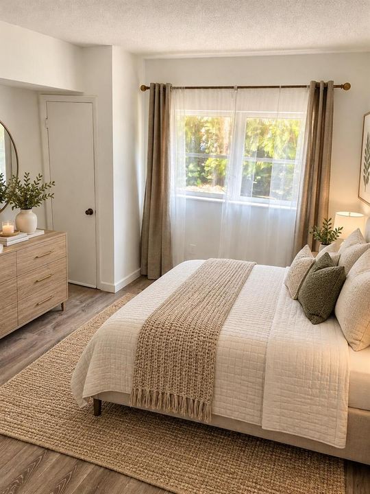 virtually staged bedroom