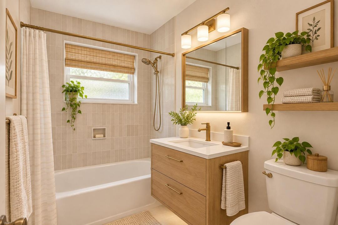 Warm Scandinavian Bathroom Retreat