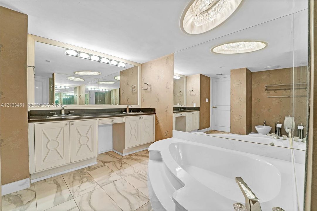 Primary has a stall shower & bidet