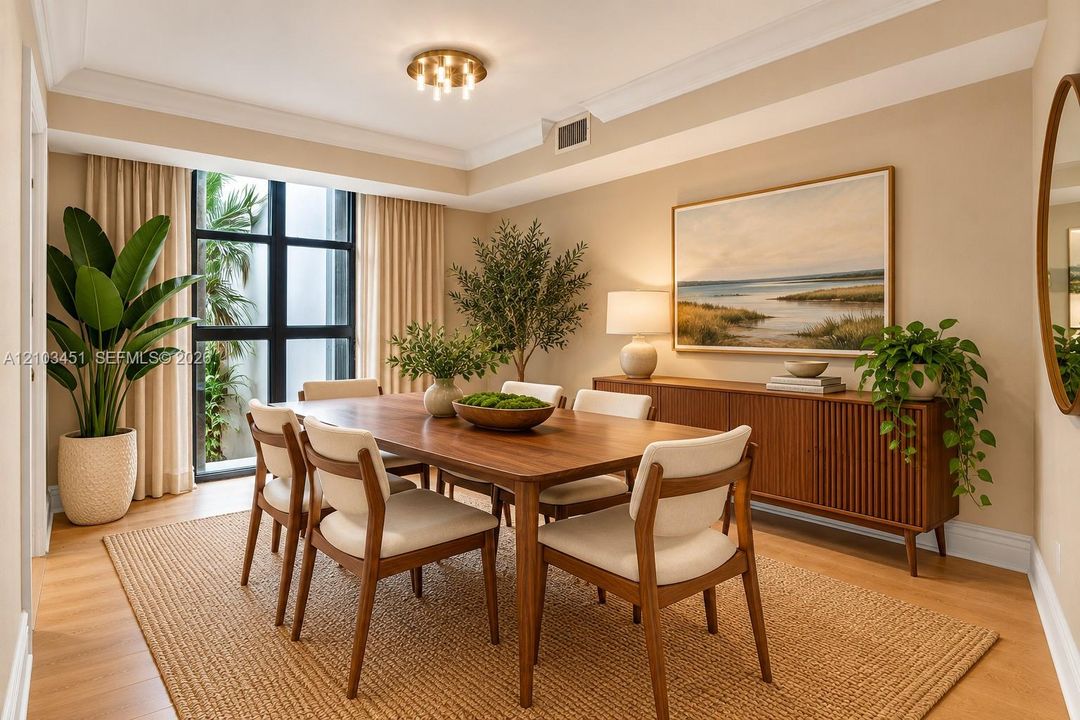 Staged Dining area