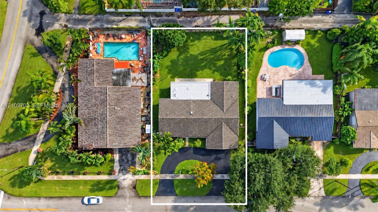 AI-enhanced image: Roof digitally rendered to illustrate the selected GAF Timberline HDZ® shingles in Driftwood color. Roof installation is pending.