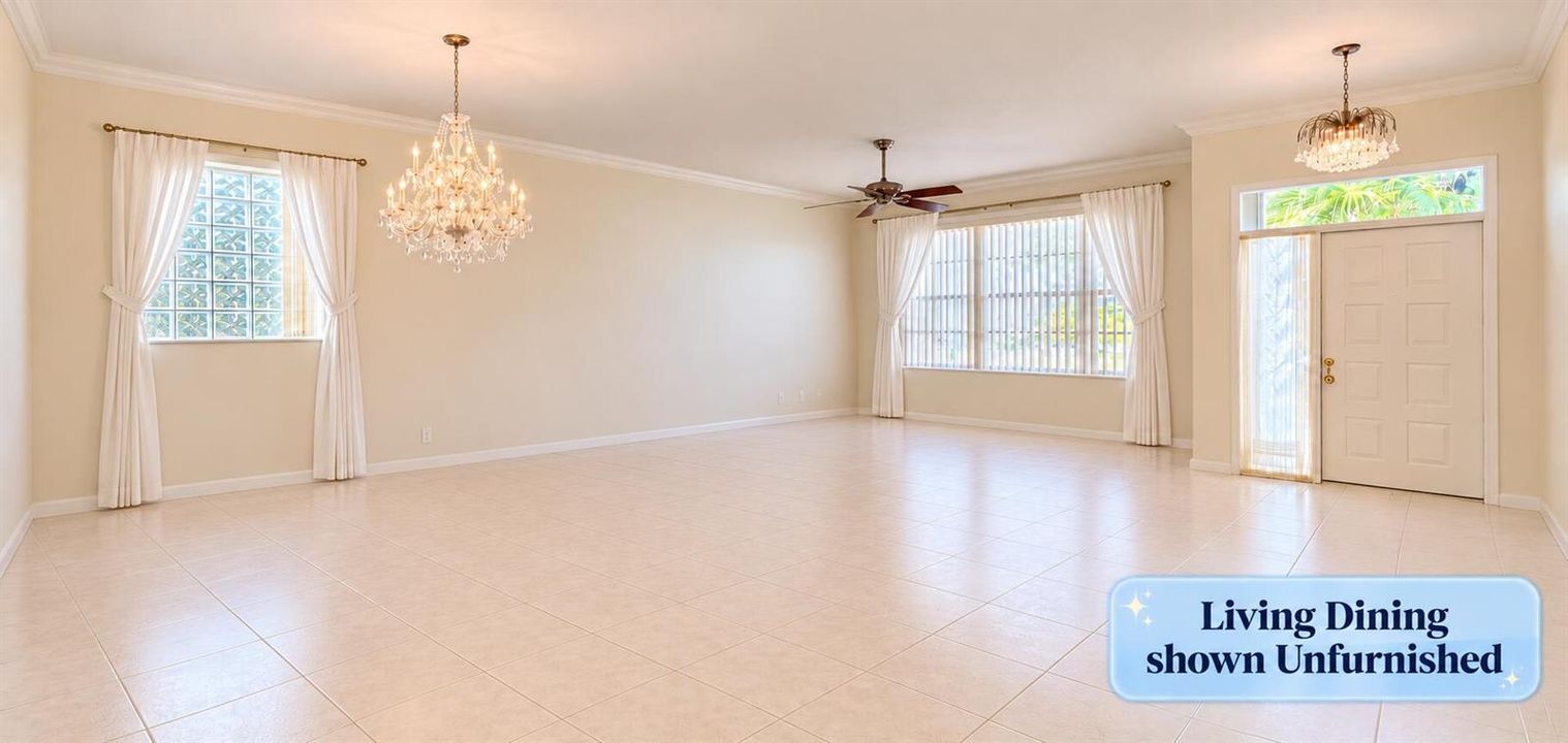 LR DR SHOWN UNFURNISHED