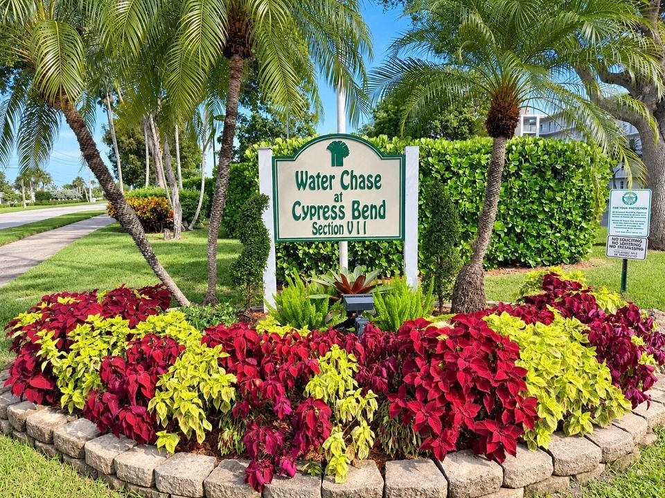 Water Chase Cypress Bend Entrance