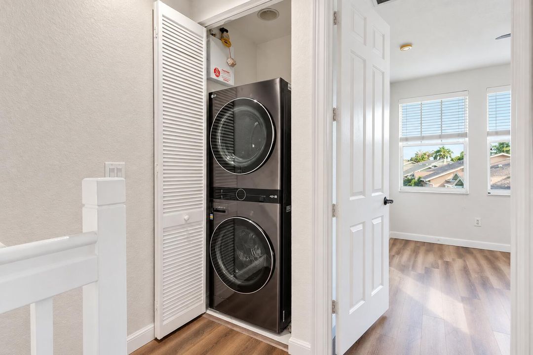 Bright Hallway Laundry Nook
