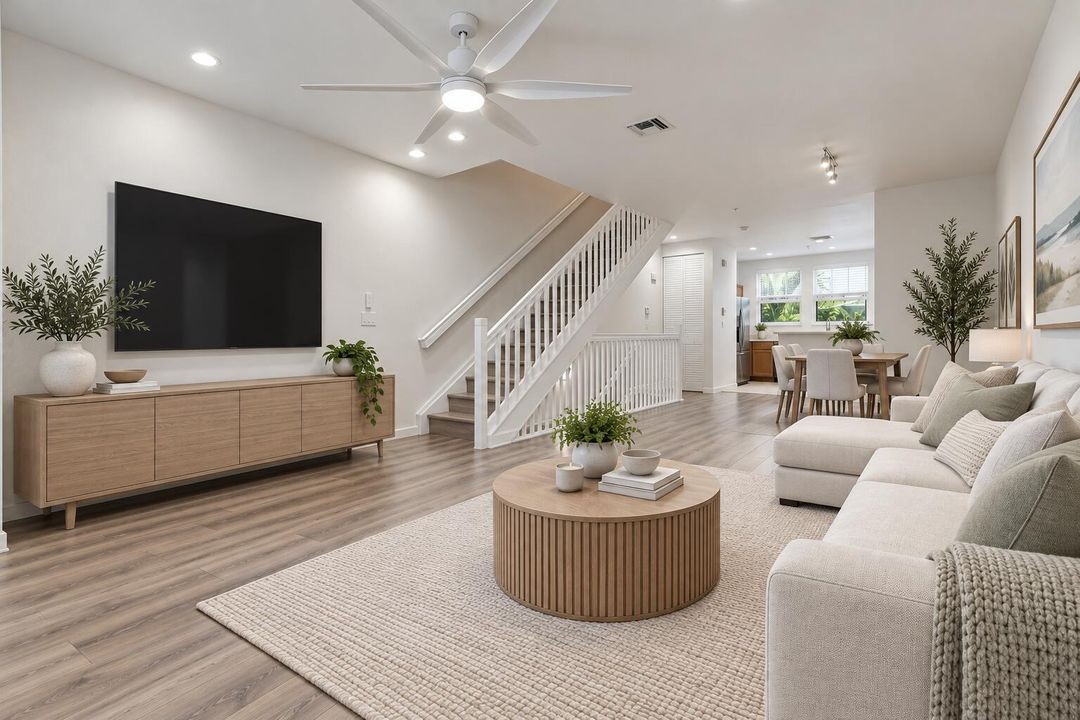 Modern Neutral Open-Plan Living Space