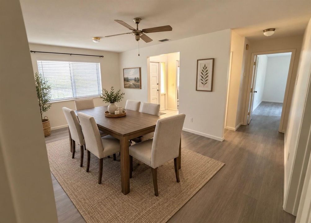 Dining room - virtually staged