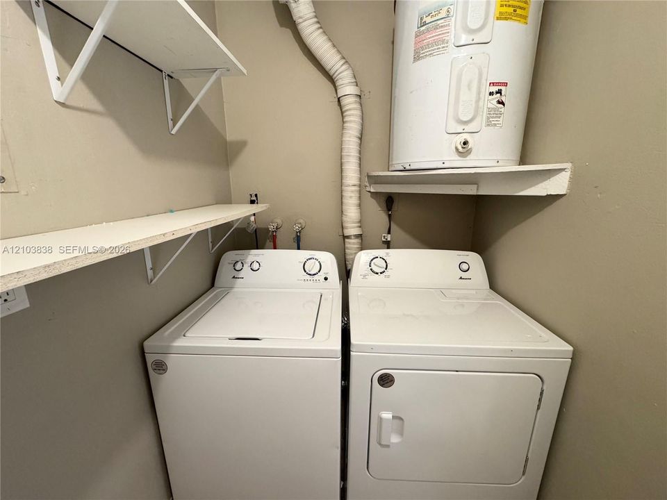Storage space in laundry room