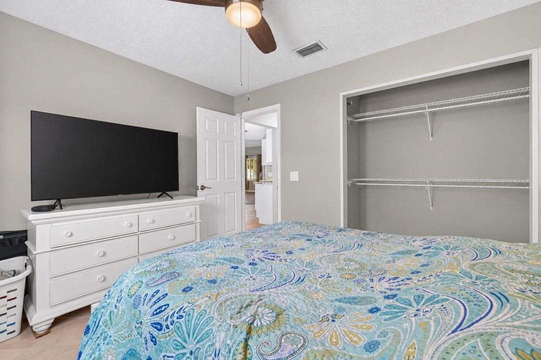 Staged Bedroom with Empty Closet