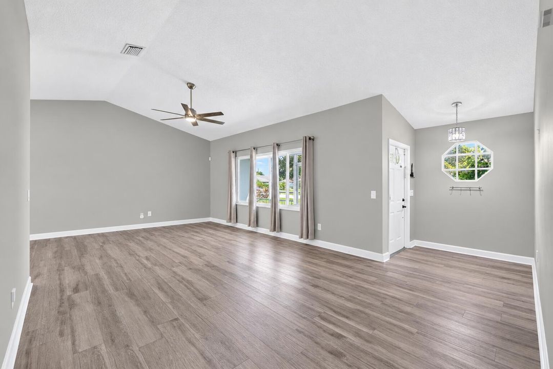 Bright Empty Gray Living Room