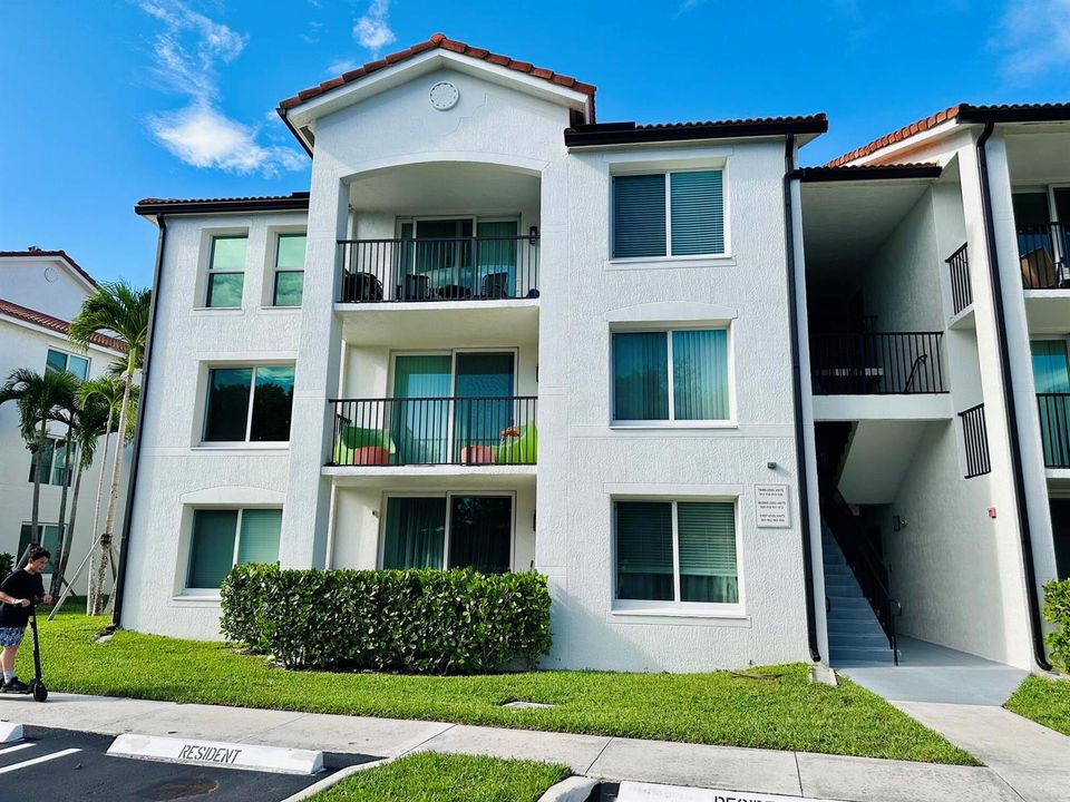 front of condo