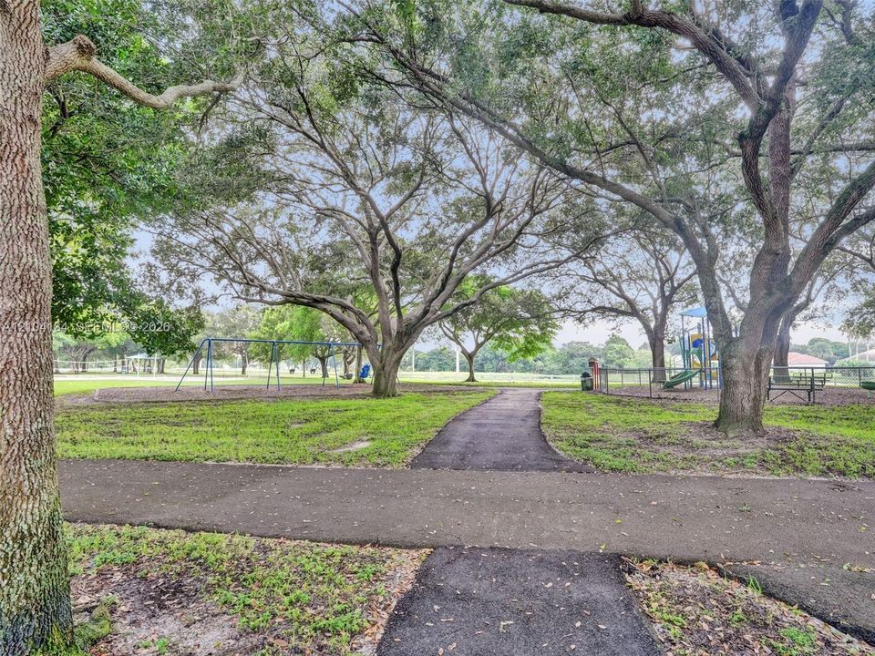 3 doors away is a community park!