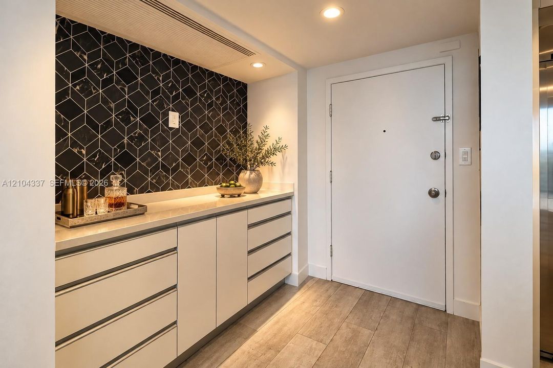 bar / foyer by the front door