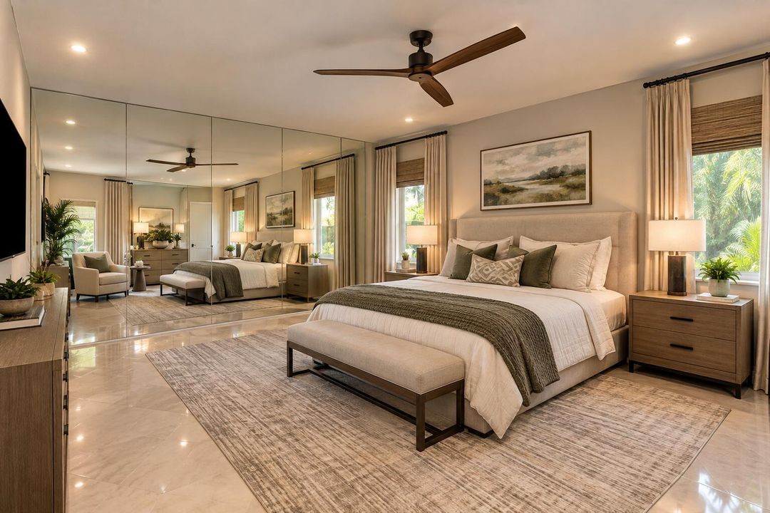MASTER BEDROOM - REIMAGINED POST-REHAB (