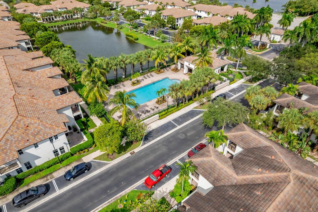 Aerial of pool