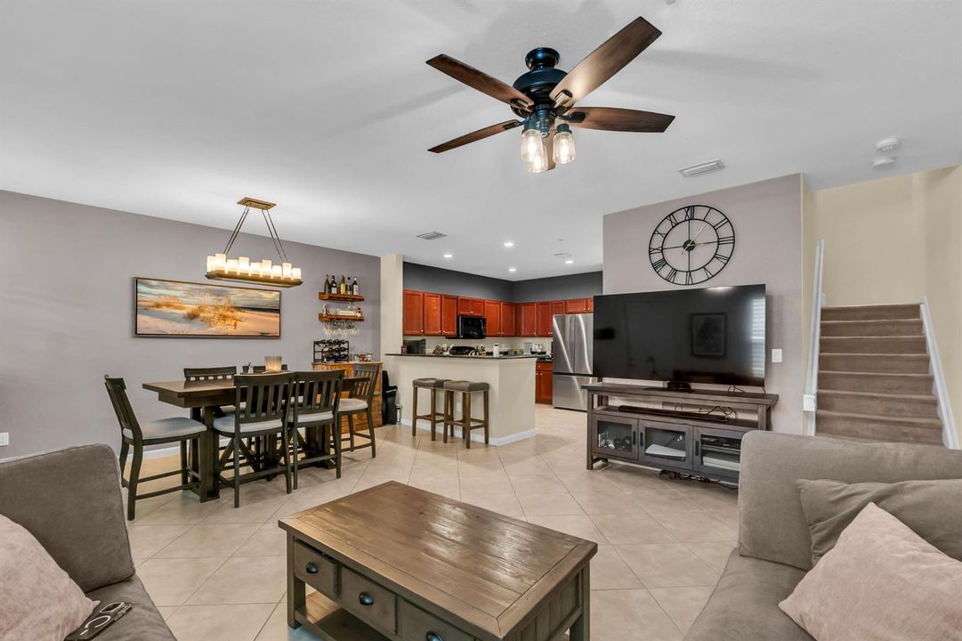 Living room Dining Room and Kitchen