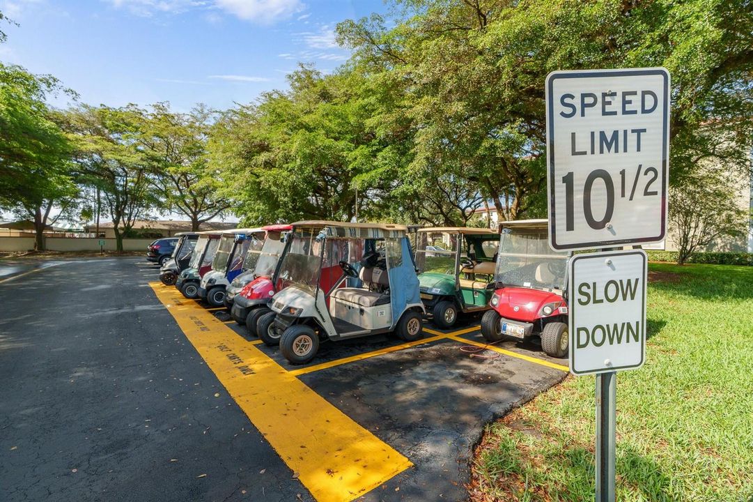 Golf cart parking!