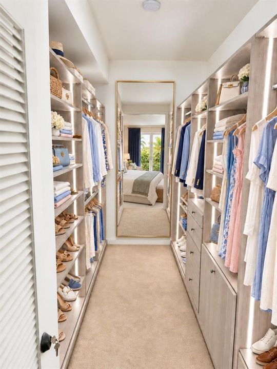 Staged Walk-in Closet
