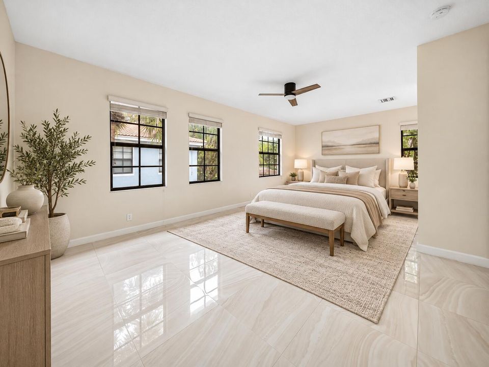 Primary Bedroom staged