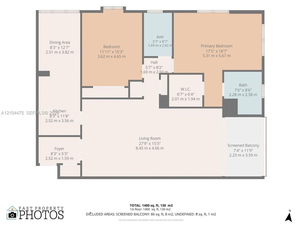For Sale: $599,000 (2 beds, 2 baths, 1400 Square Feet)