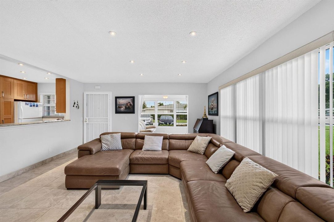 Living room and open concept kitchen vi