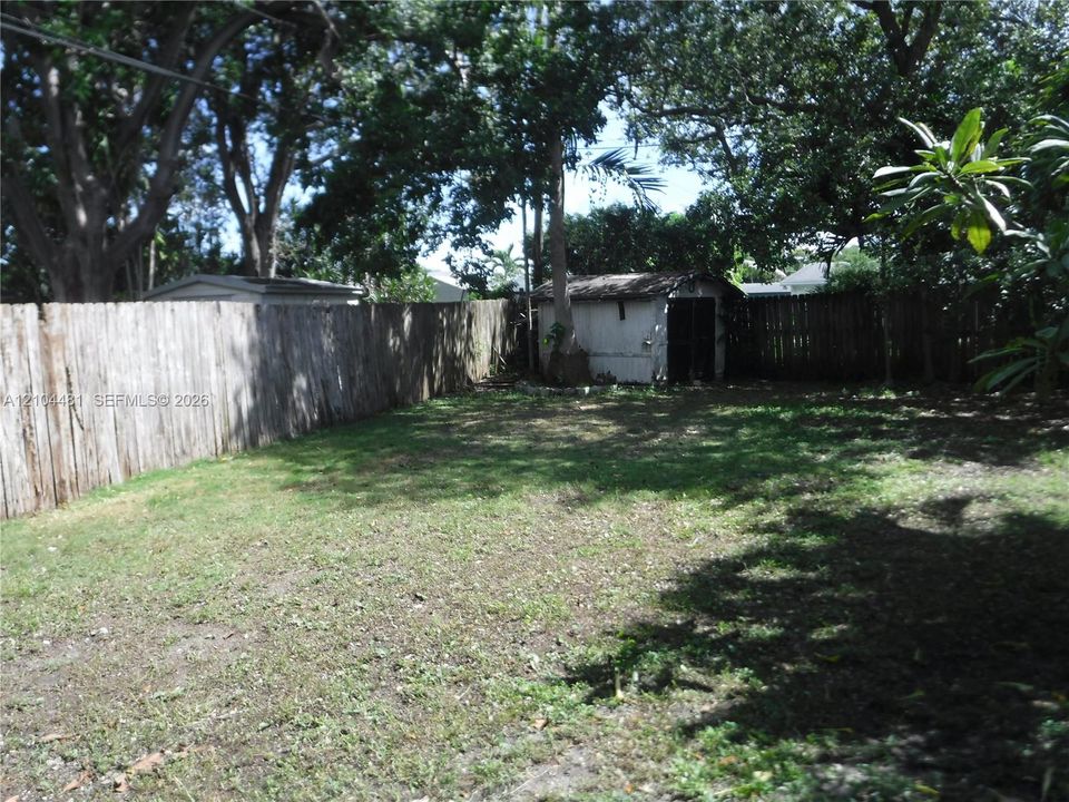 Rear yard Behind House