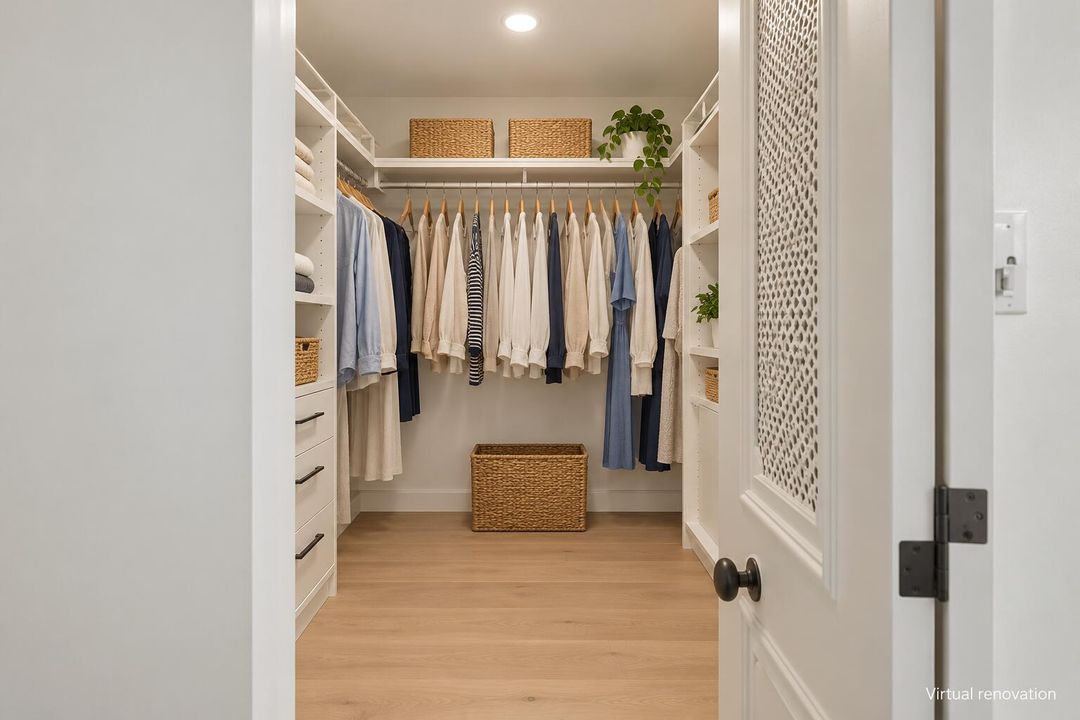 Modern pale oak closet makeover-8
