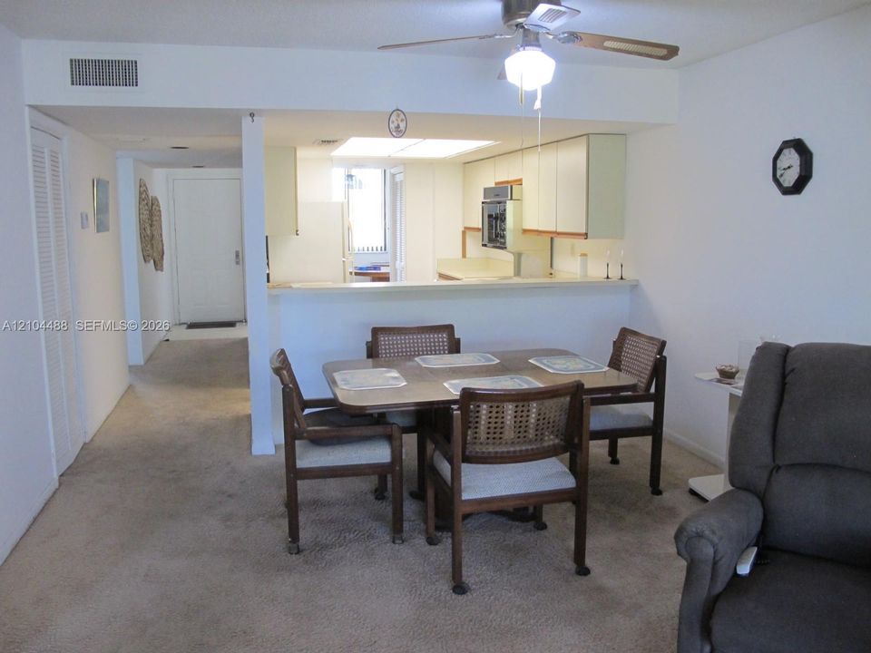 Open-concept living/dining