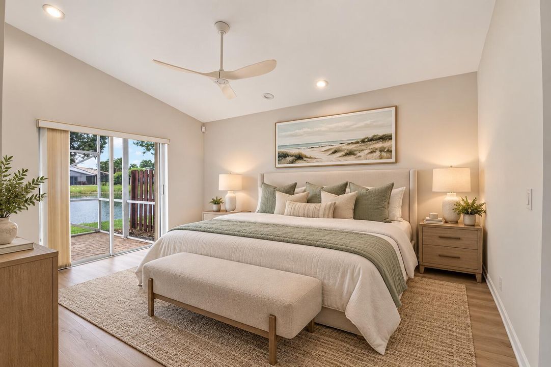 Virtually Staged Primary Bedroom