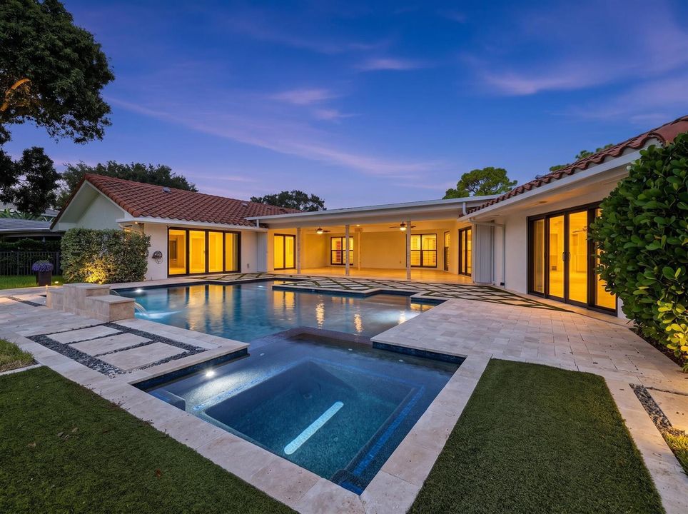 Back Exterior Pool Sunset
